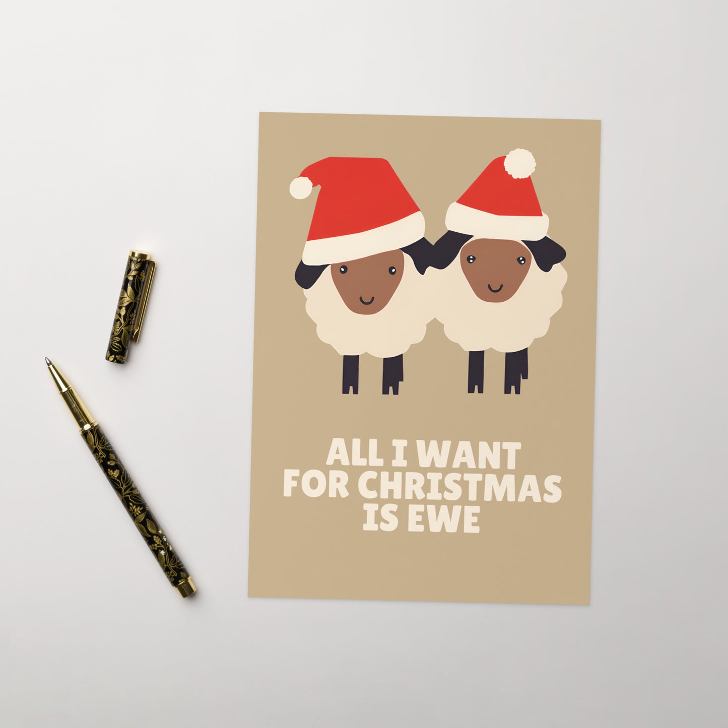 All I Want For Christmas Is Ewe - Unique Funny Christmas Card