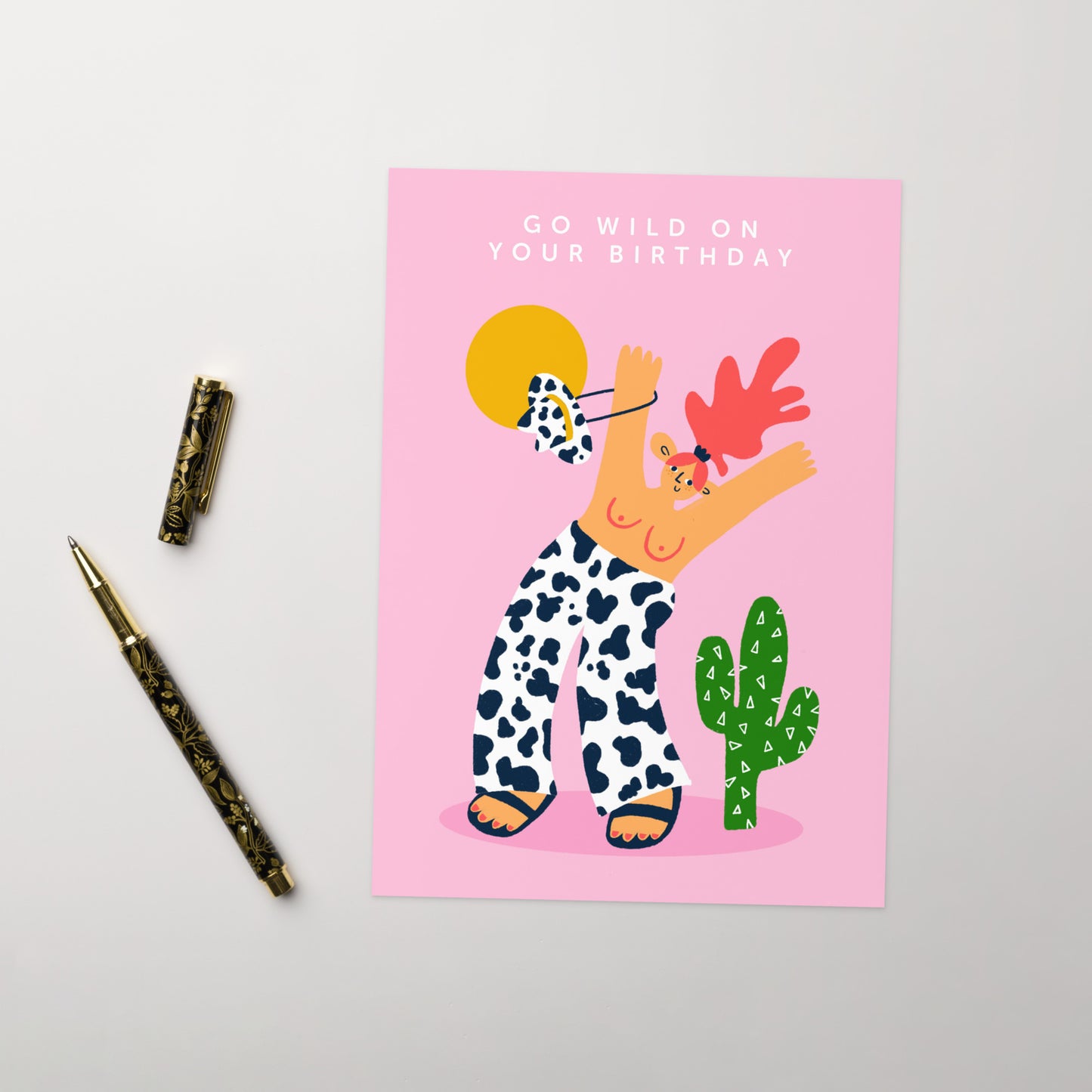 Go Wild Cowgirl Birthday Card