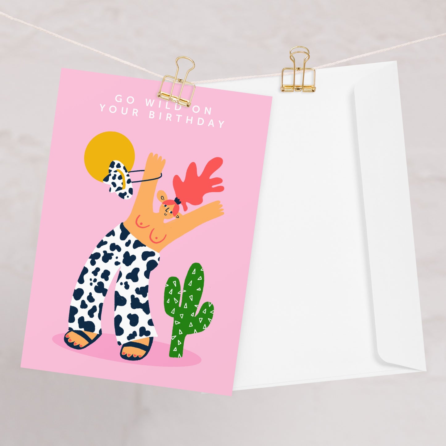 Go Wild Cowgirl Birthday Card