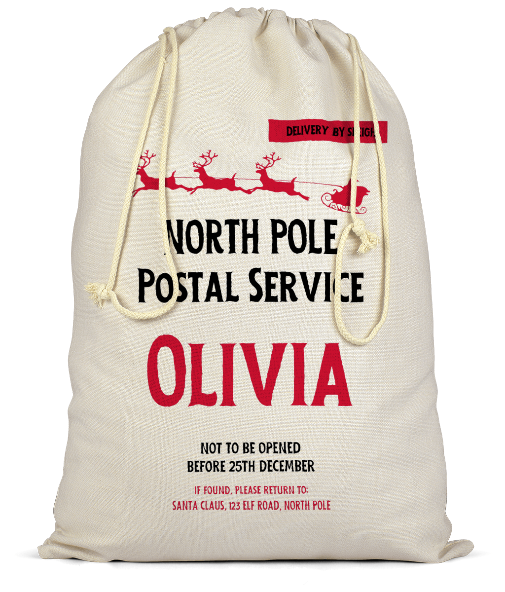 North Pole Postal Service Christmas Sack