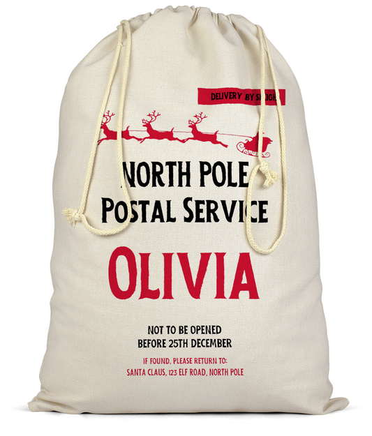 North Pole Postal Service Christmas Sack