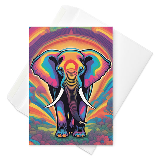 Abstract Elephant Greetings Card - perfect for any occasion