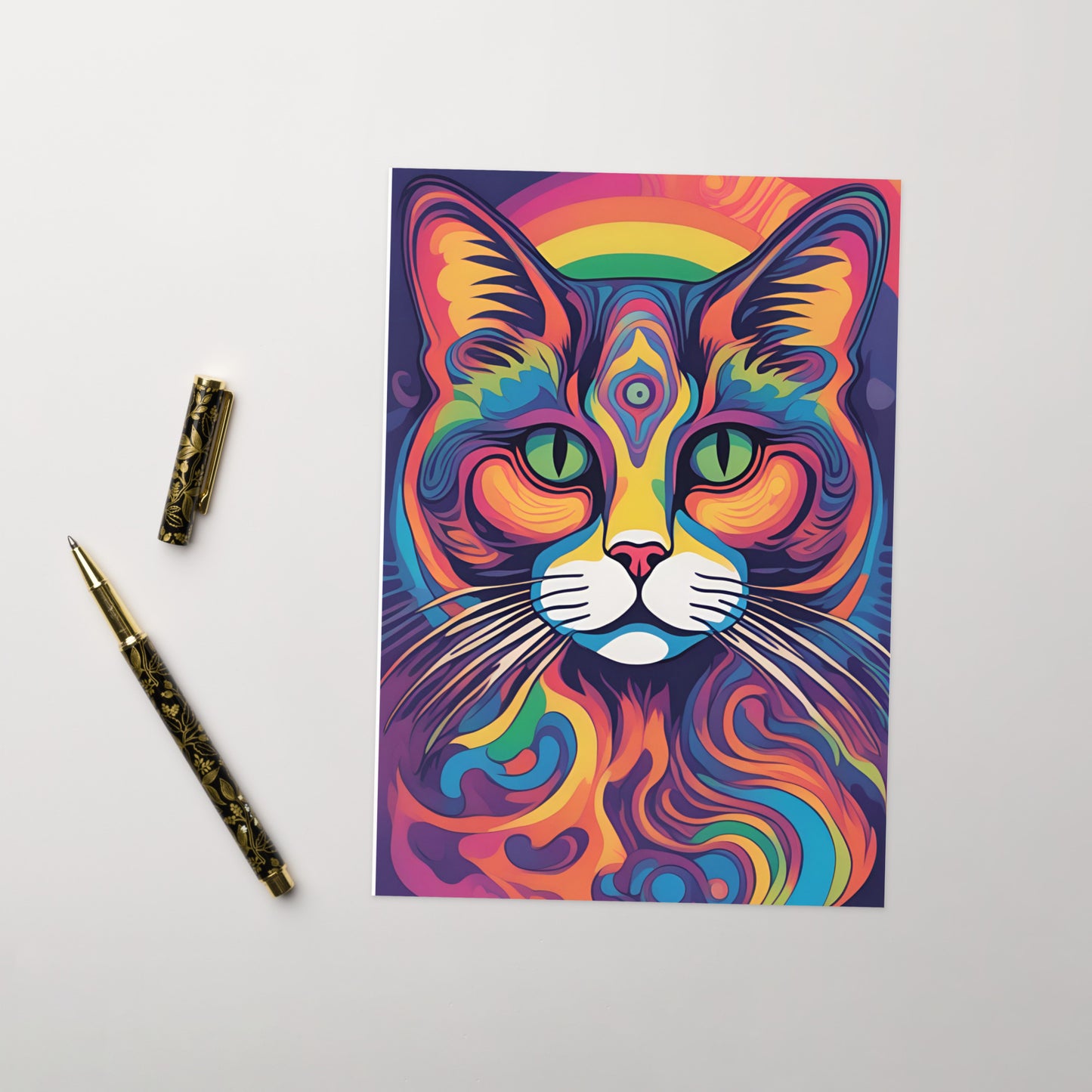 Abstract Cat Card - perfect for any occasion