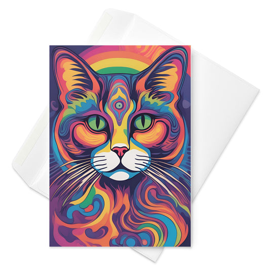 Abstract Cat Card - perfect for any occasion