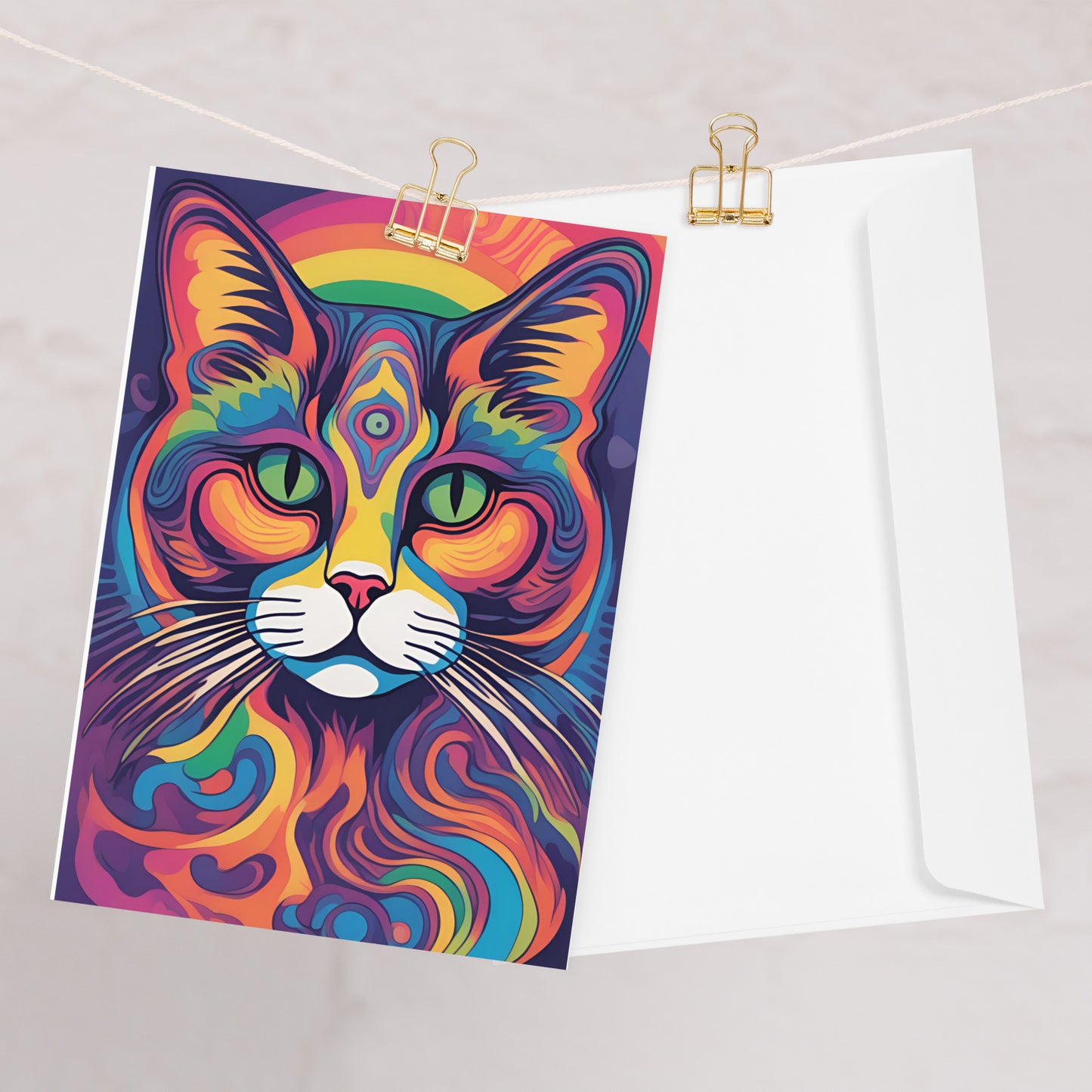 Abstract Cat Card - perfect for any occasion