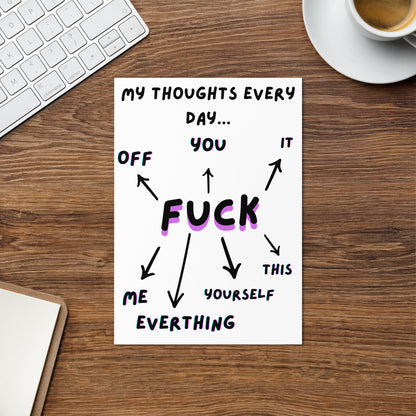 My Thoughts Card