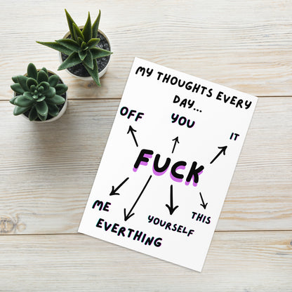 My Thoughts Card