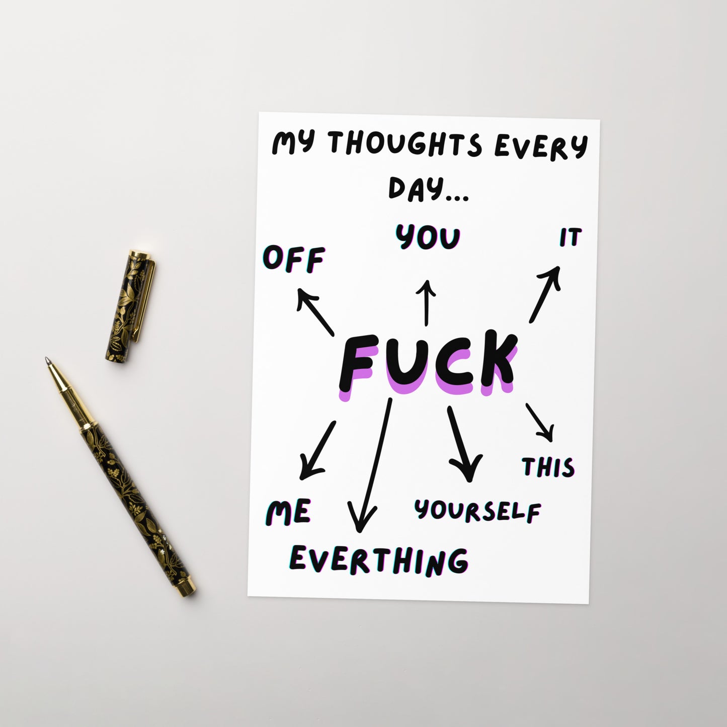 My Thoughts Card