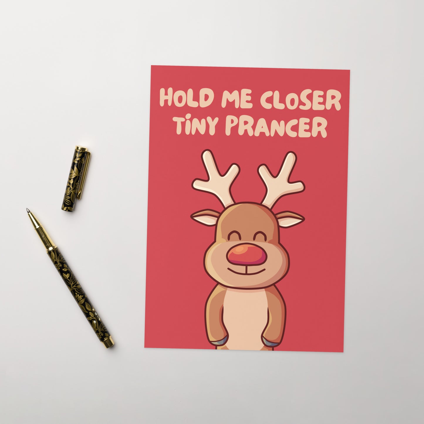 Hold Me Closer Tiny Prancer - Christmas Card