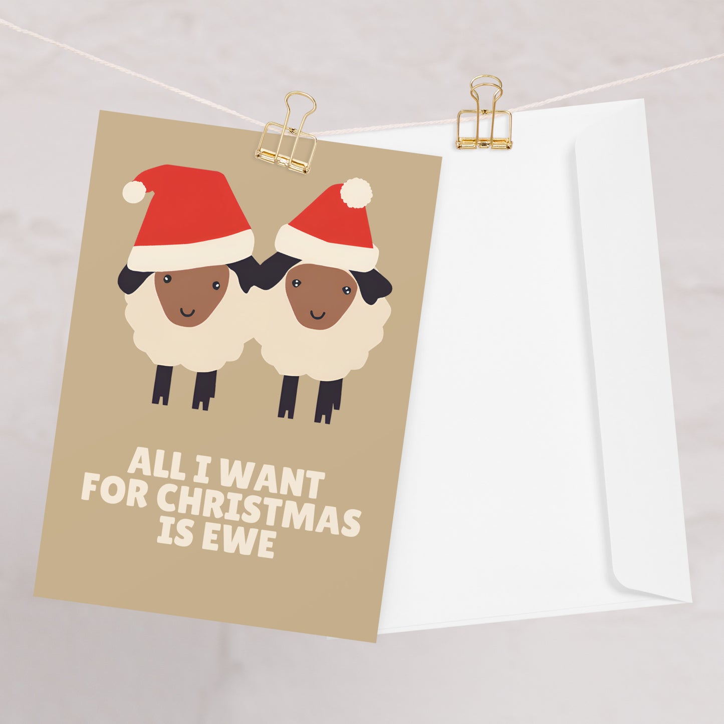 All I Want For Christmas Is Ewe - Unique Funny Christmas Card