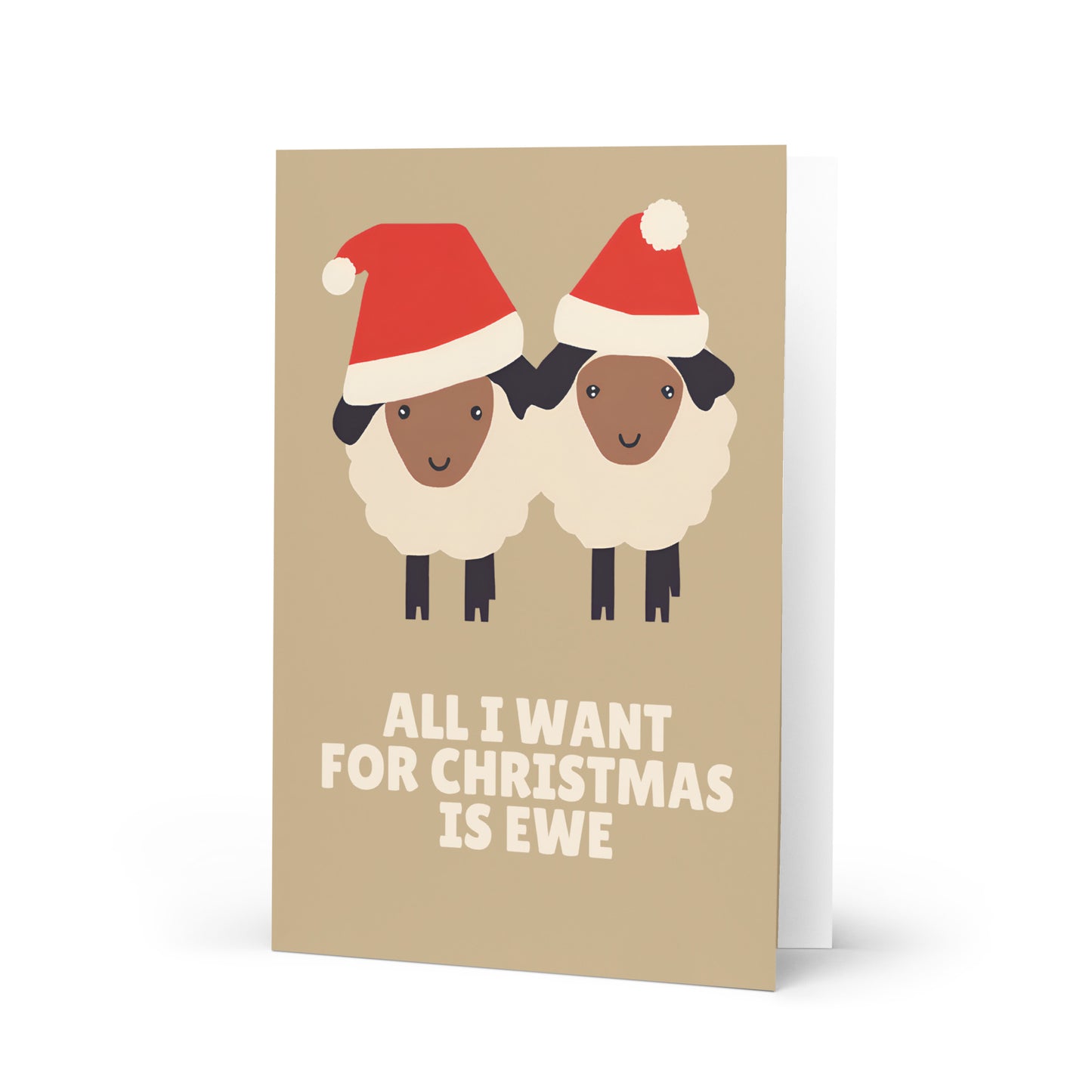 All I Want For Christmas Is Ewe - Unique Funny Christmas Card