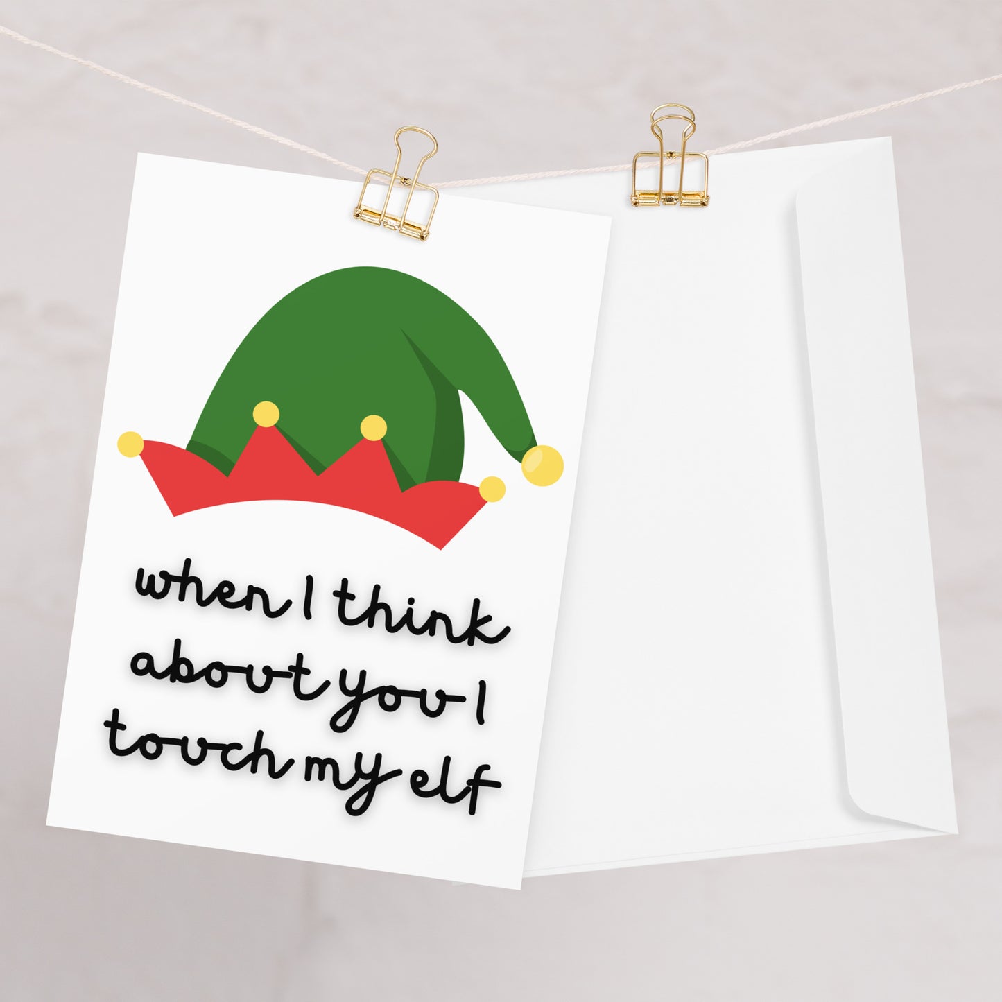 Naughty Elf - Christmas Card