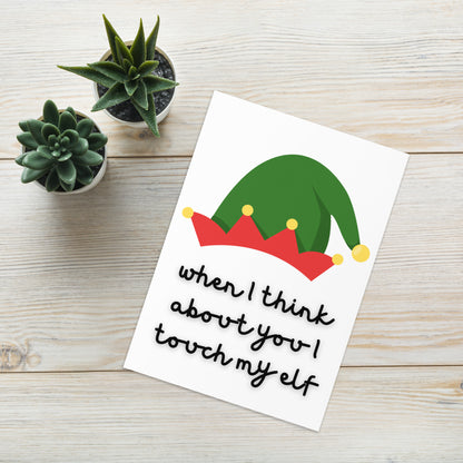 Naughty Elf - Christmas Card