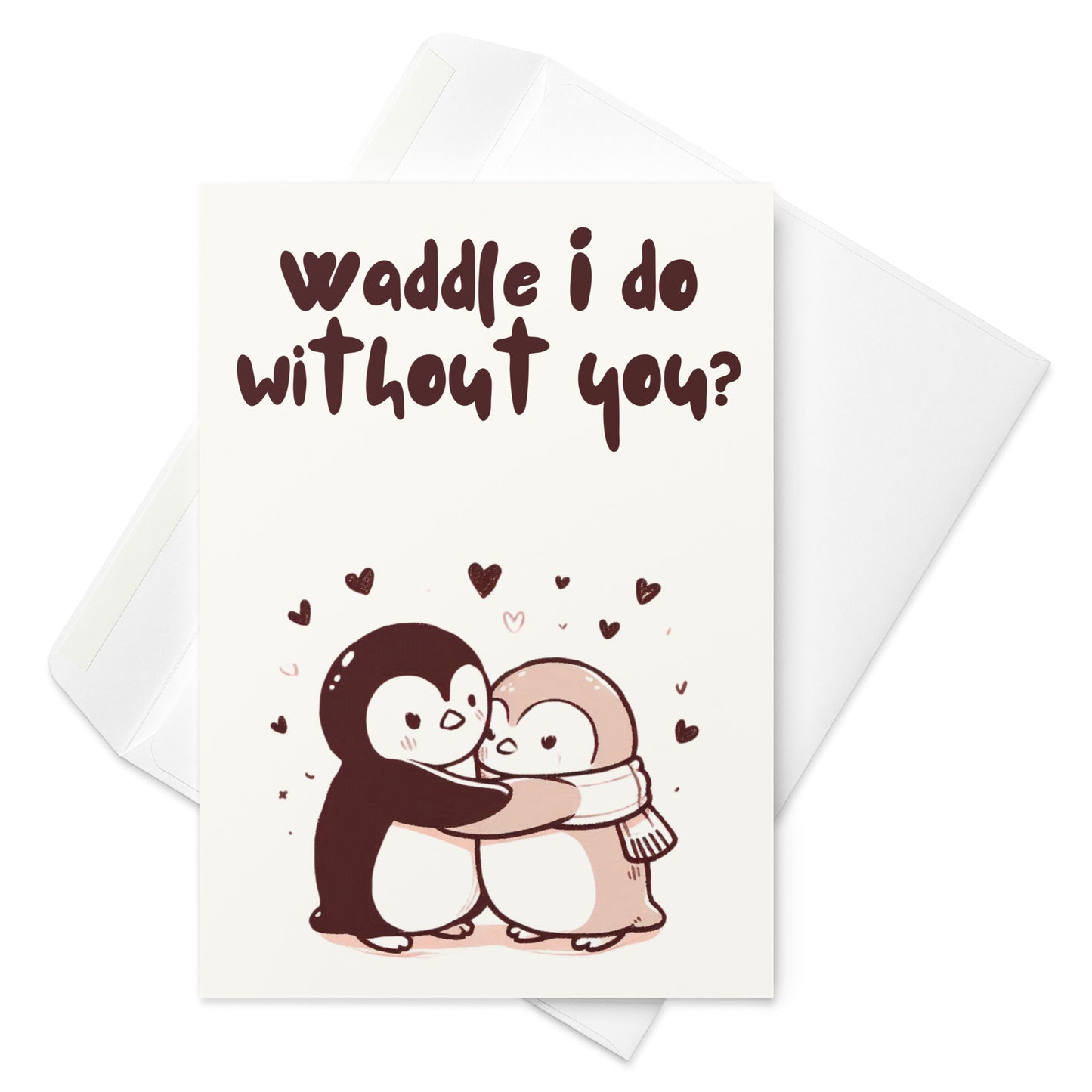 Waddle I Do Without You Christmas Card