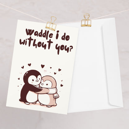 Waddle I Do Without You Christmas Card