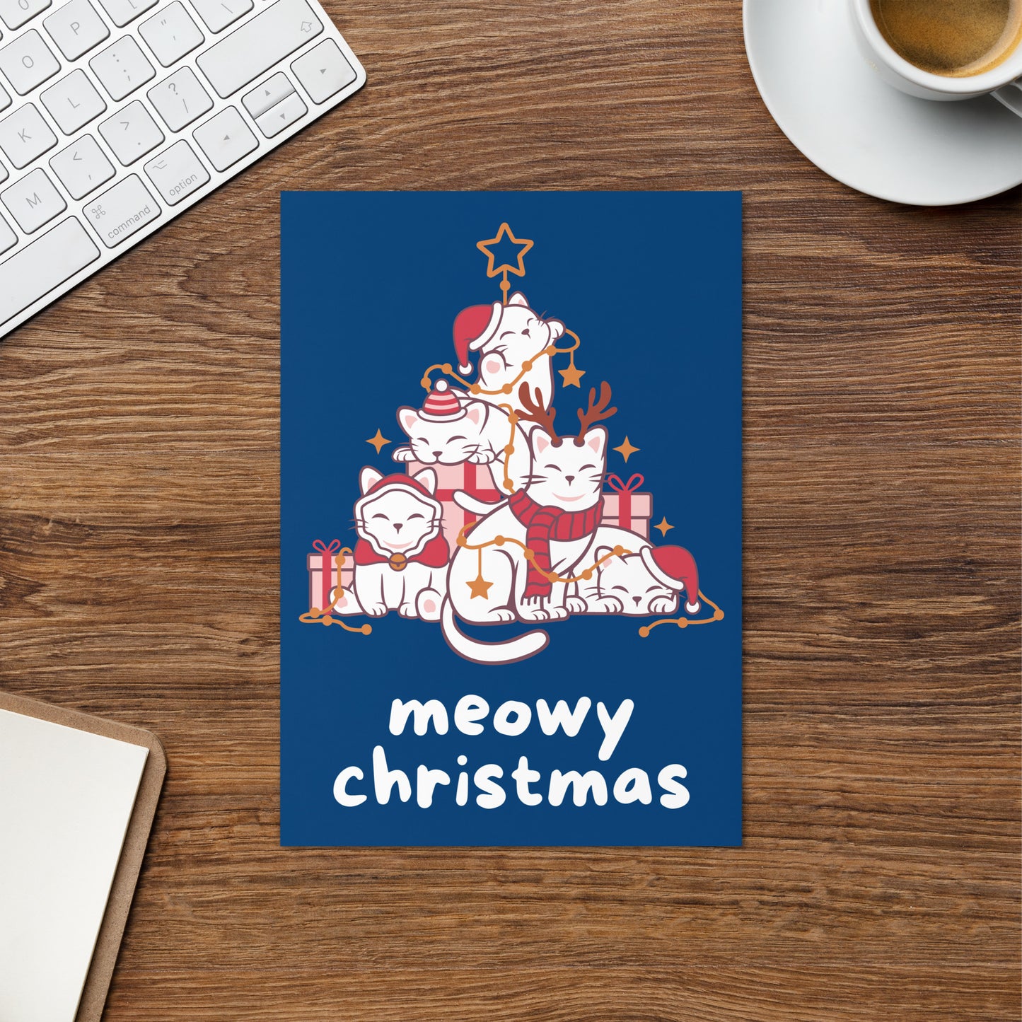 Meowy Christmas Cat Card