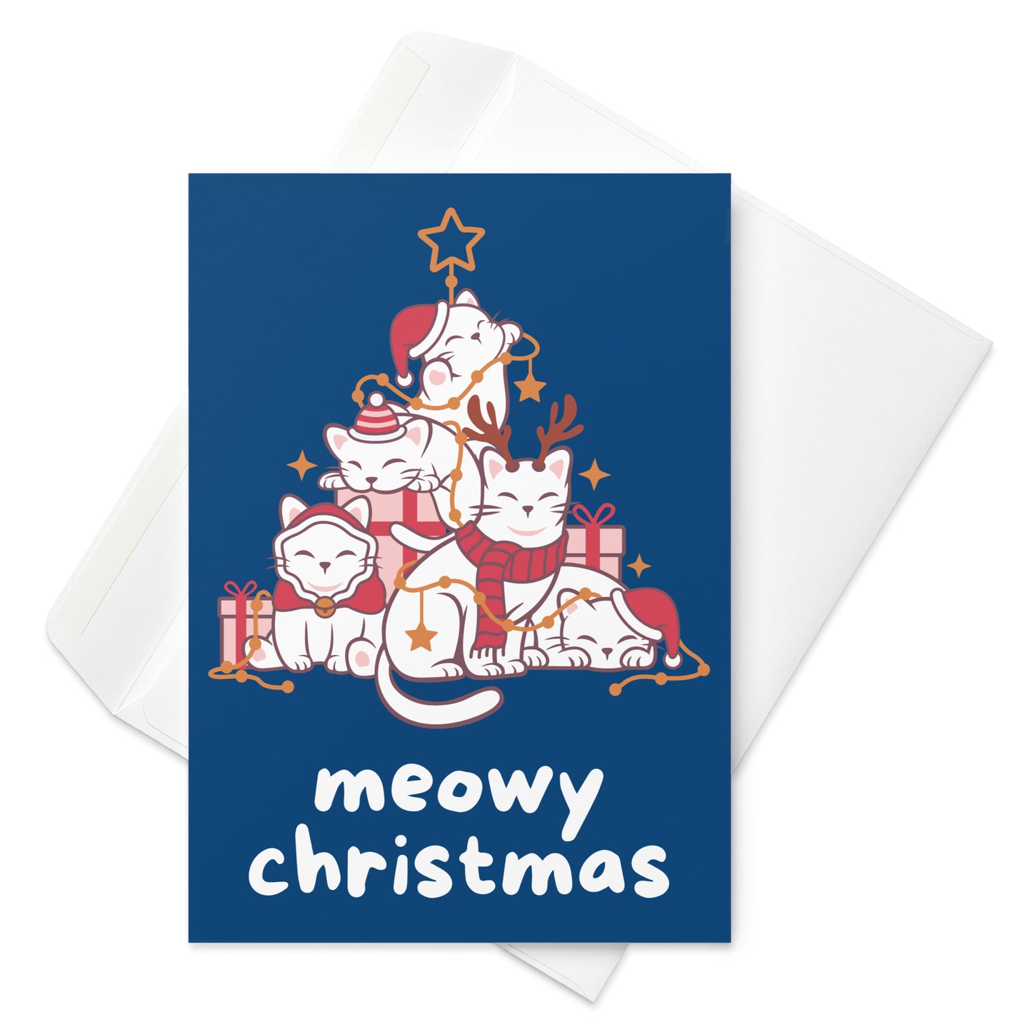 Meowy Christmas Cat Card