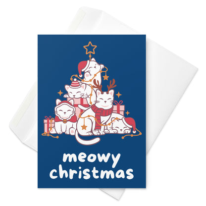 Meowy Christmas Cat Card