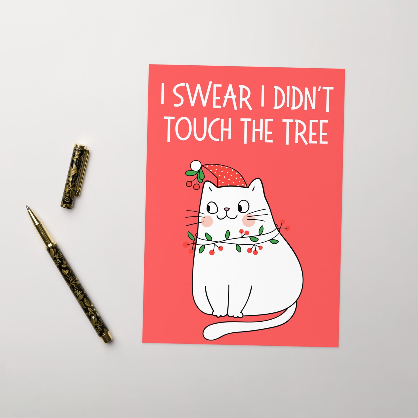 I Didn't Touch The Tree Cat Card