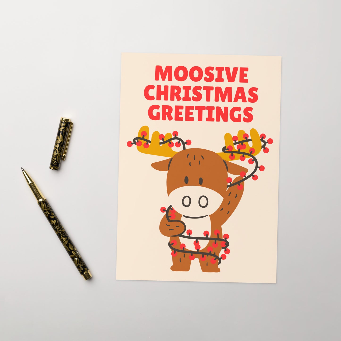 Moosive Christmas Greeting Card