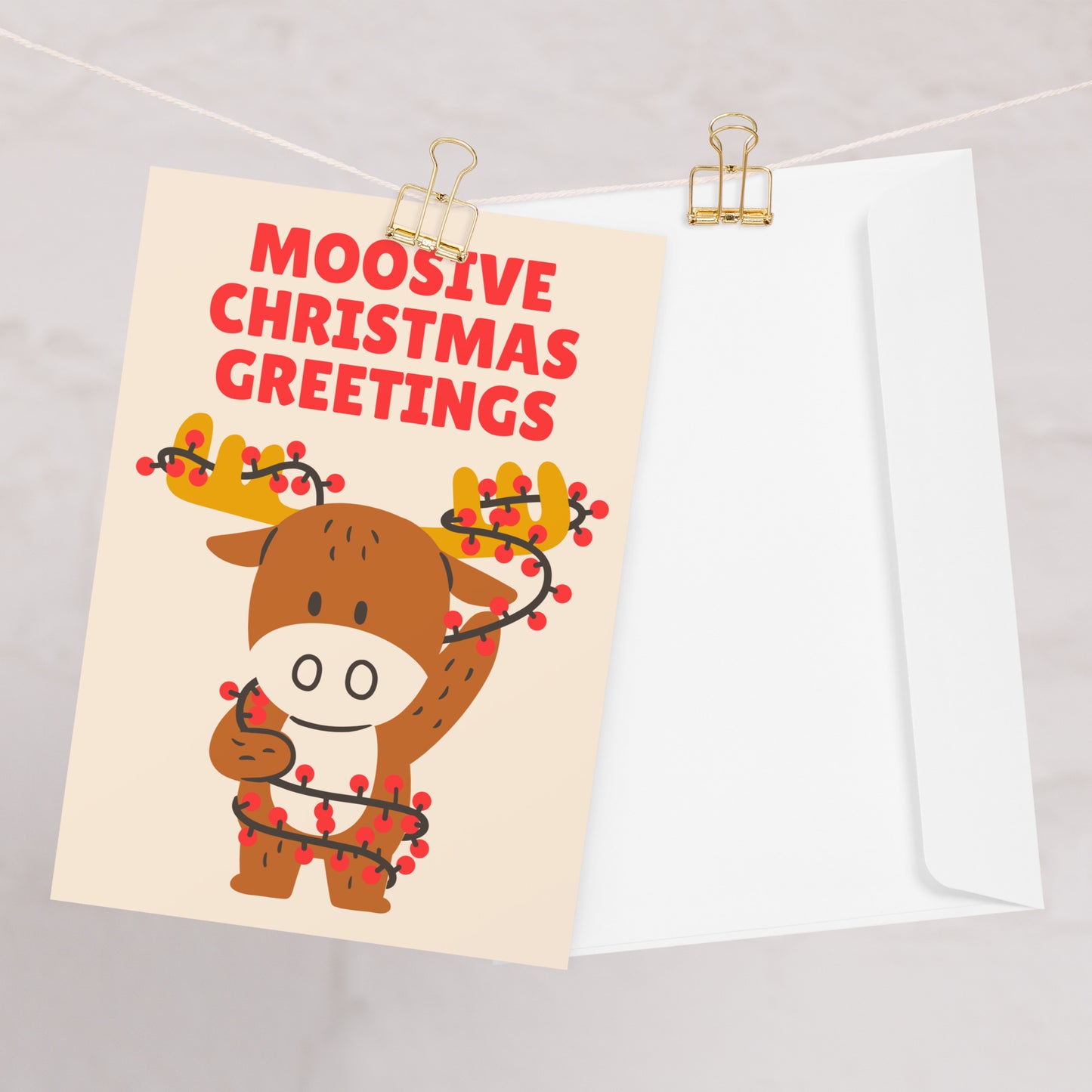 Moosive Christmas Greeting Card