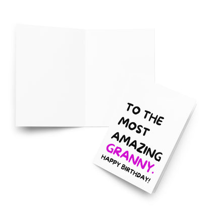 Most Amazing Granny Birthday Card