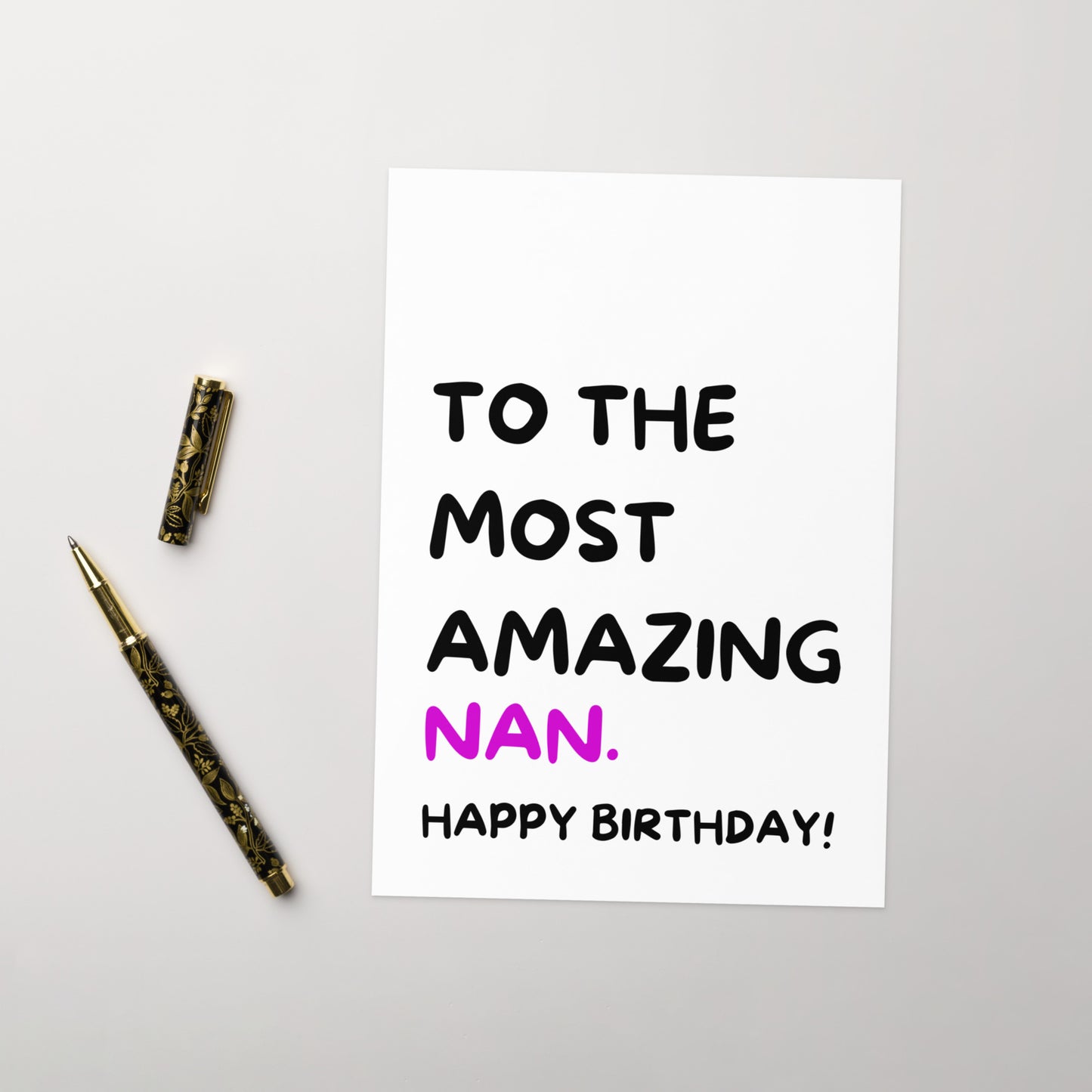 Most Amazing Nan Birthday Card