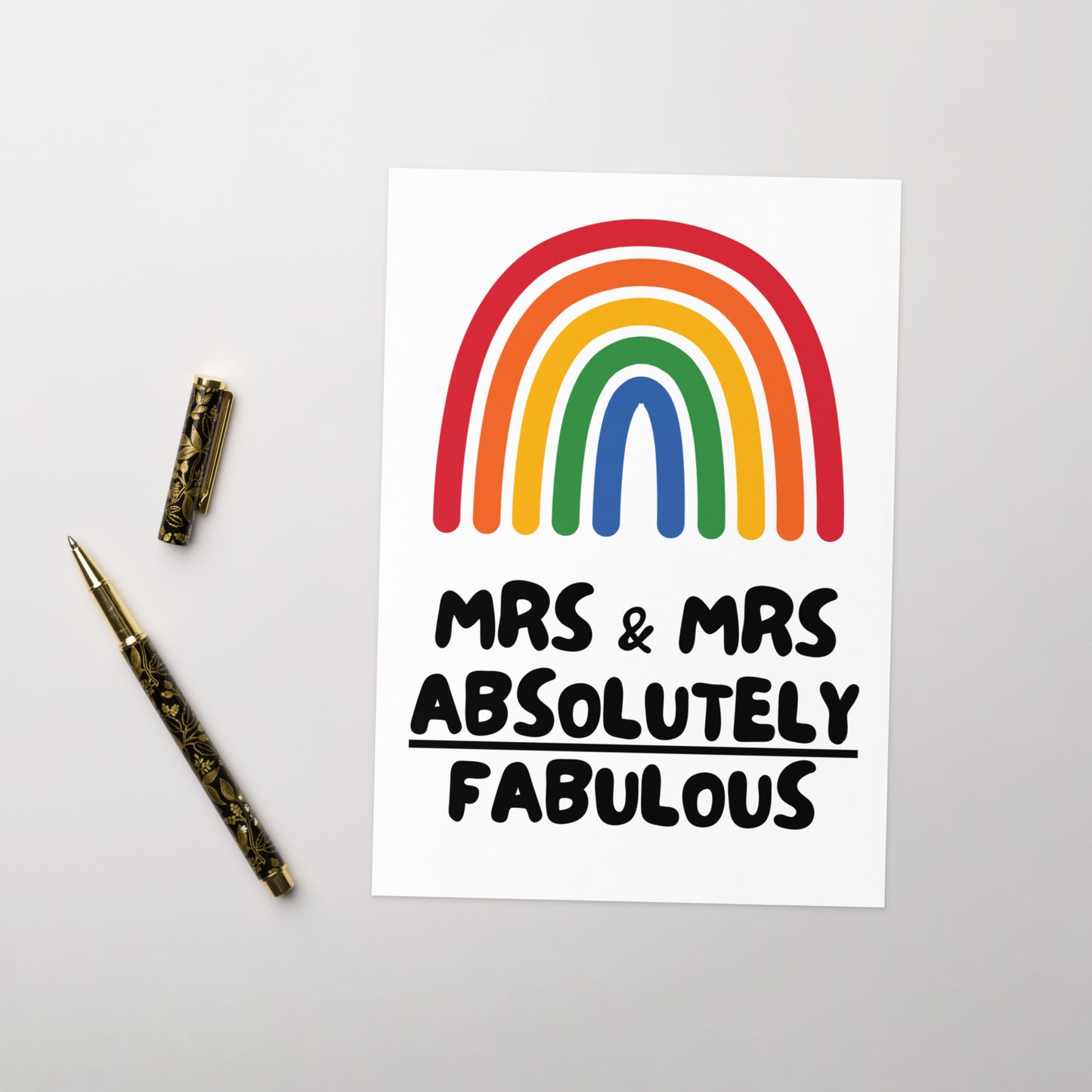 Mrs and Mrs Fabulous Card