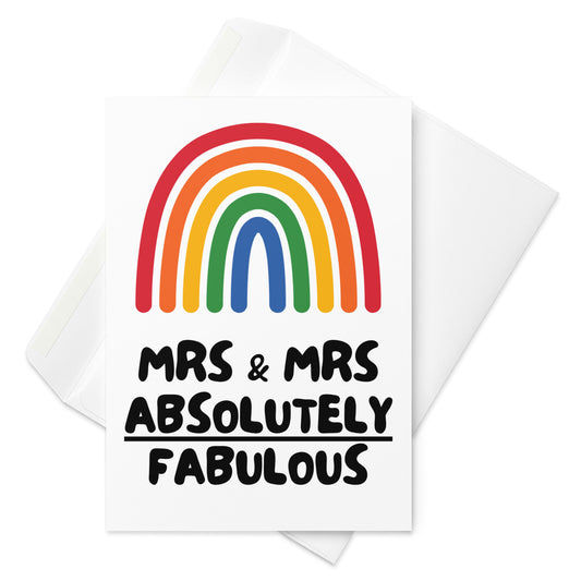 Mrs and Mrs Fabulous Card