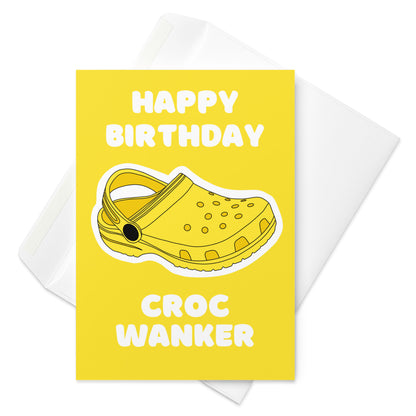 Croc Birthday Card Yellow