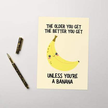 Funny Old Banana Birthday Card