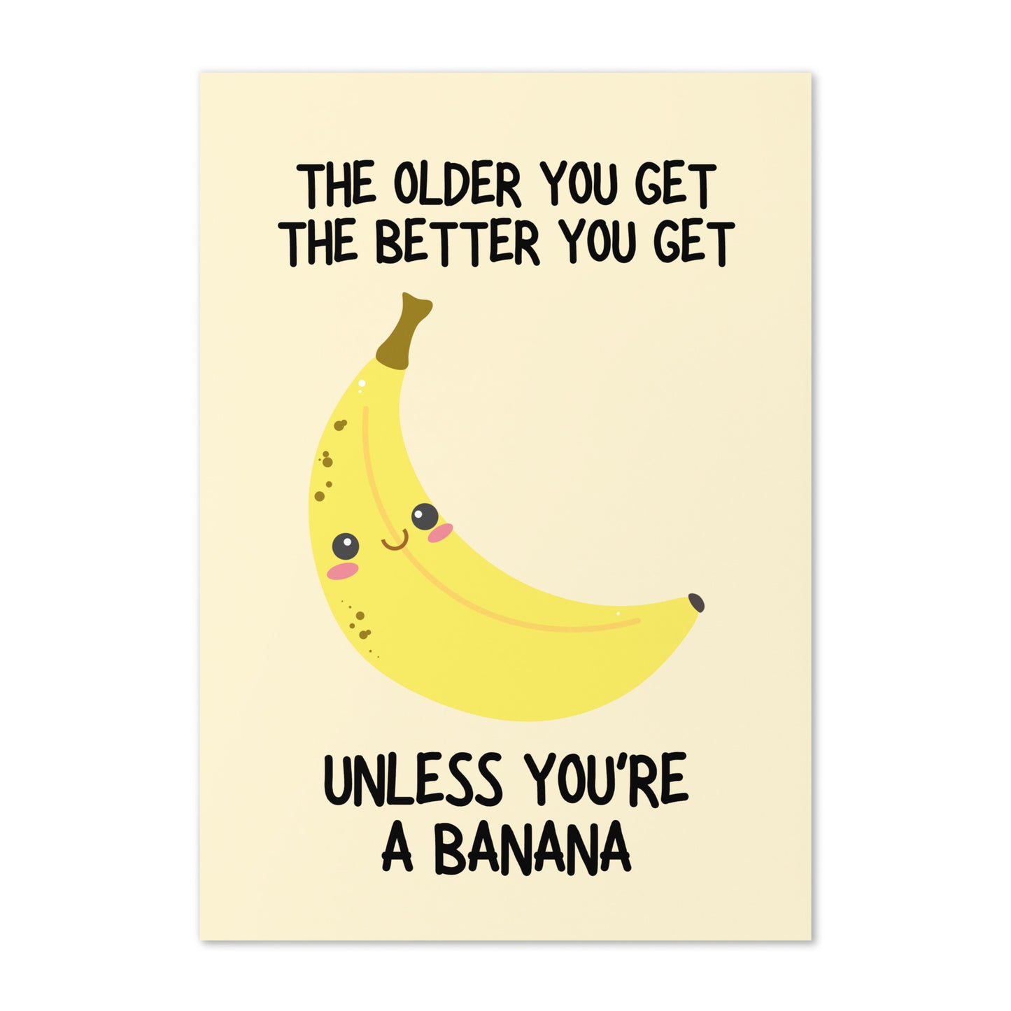 Funny Old Banana Birthday Card