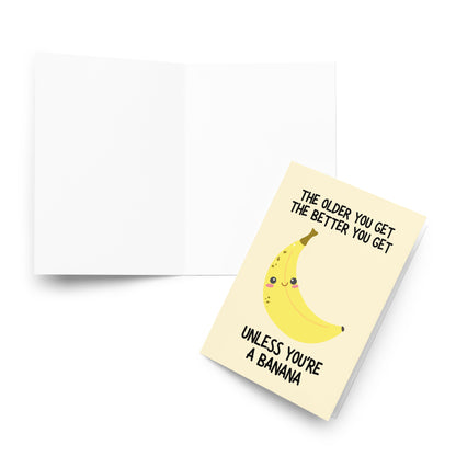 Funny Old Banana Birthday Card