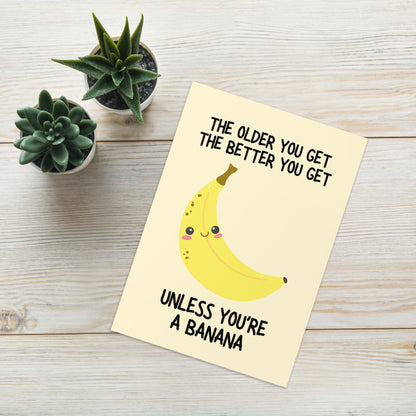 Funny Old Banana Birthday Card