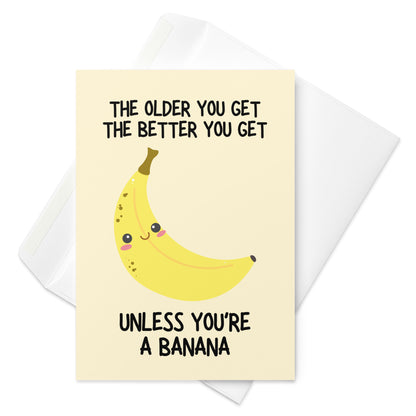 Funny Old Banana Birthday Card