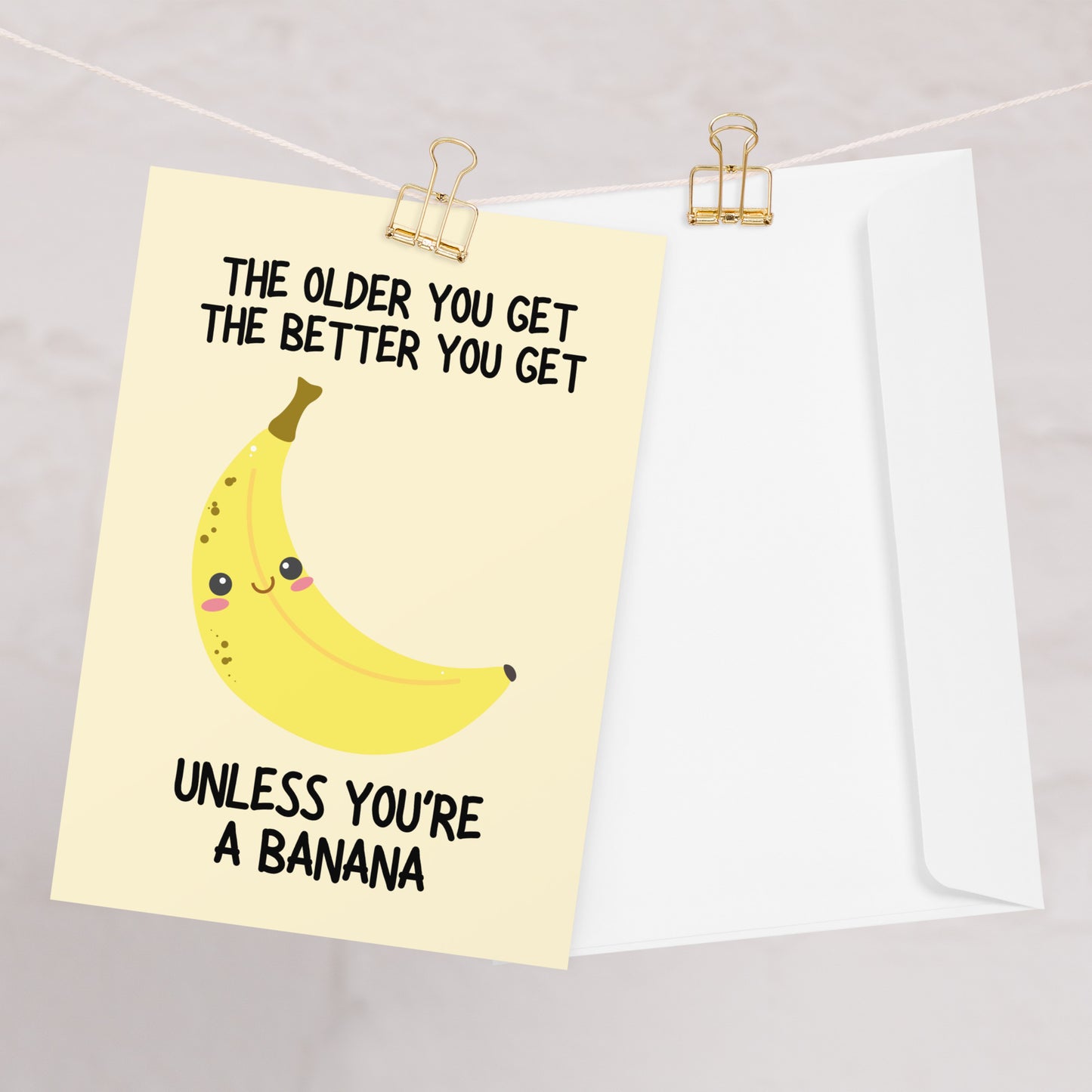 Funny Old Banana Birthday Card