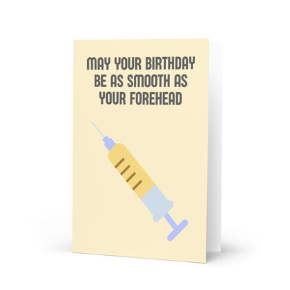 Funny Smooth Forehead Birthday Card