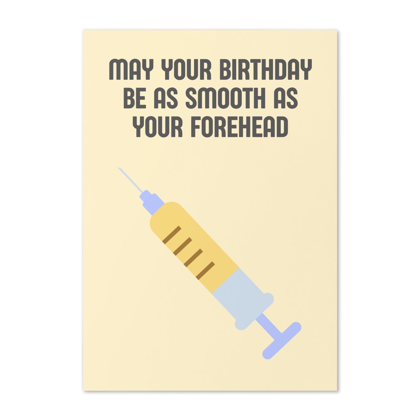 Funny Smooth Forehead Birthday Card