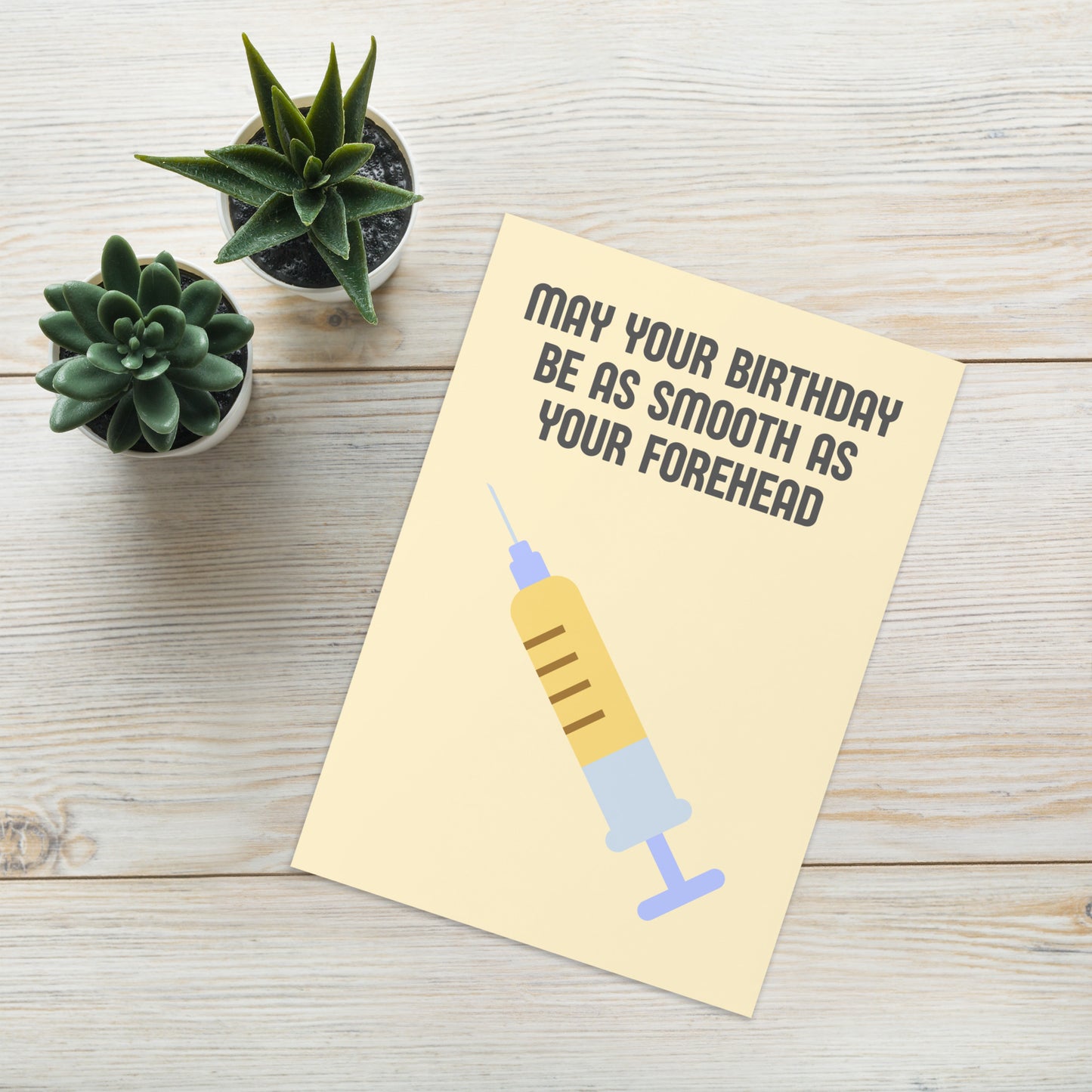 Funny Smooth Forehead Birthday Card