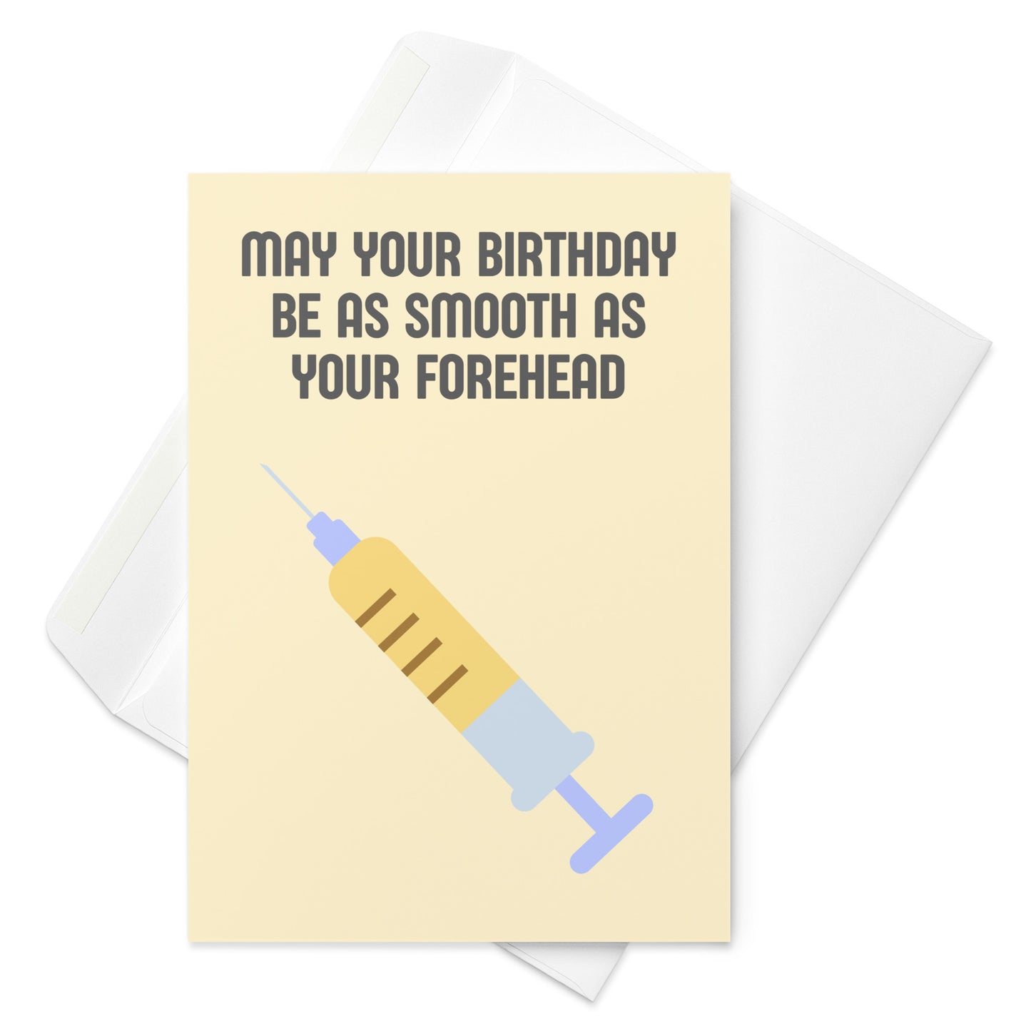 Funny Smooth Forehead Birthday Card