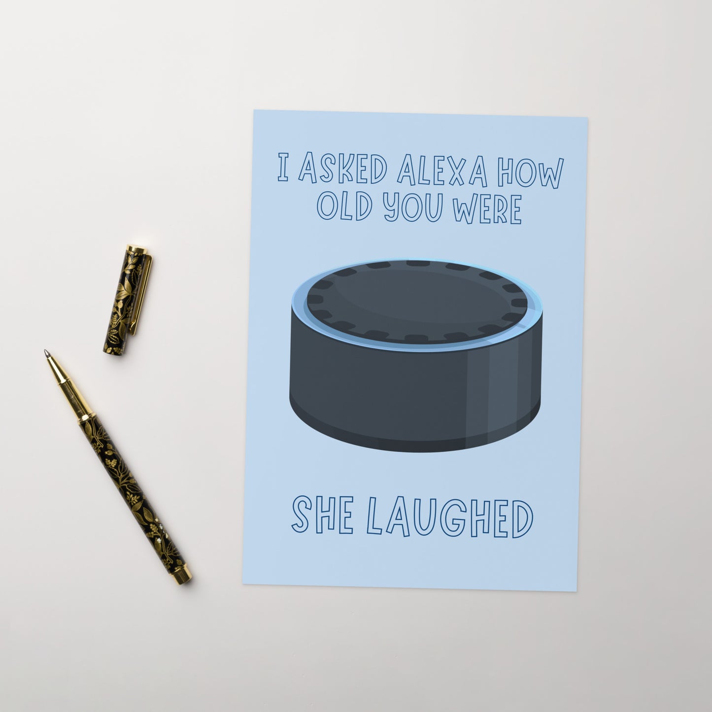 Just Ask Alexa Funny Birthday Card