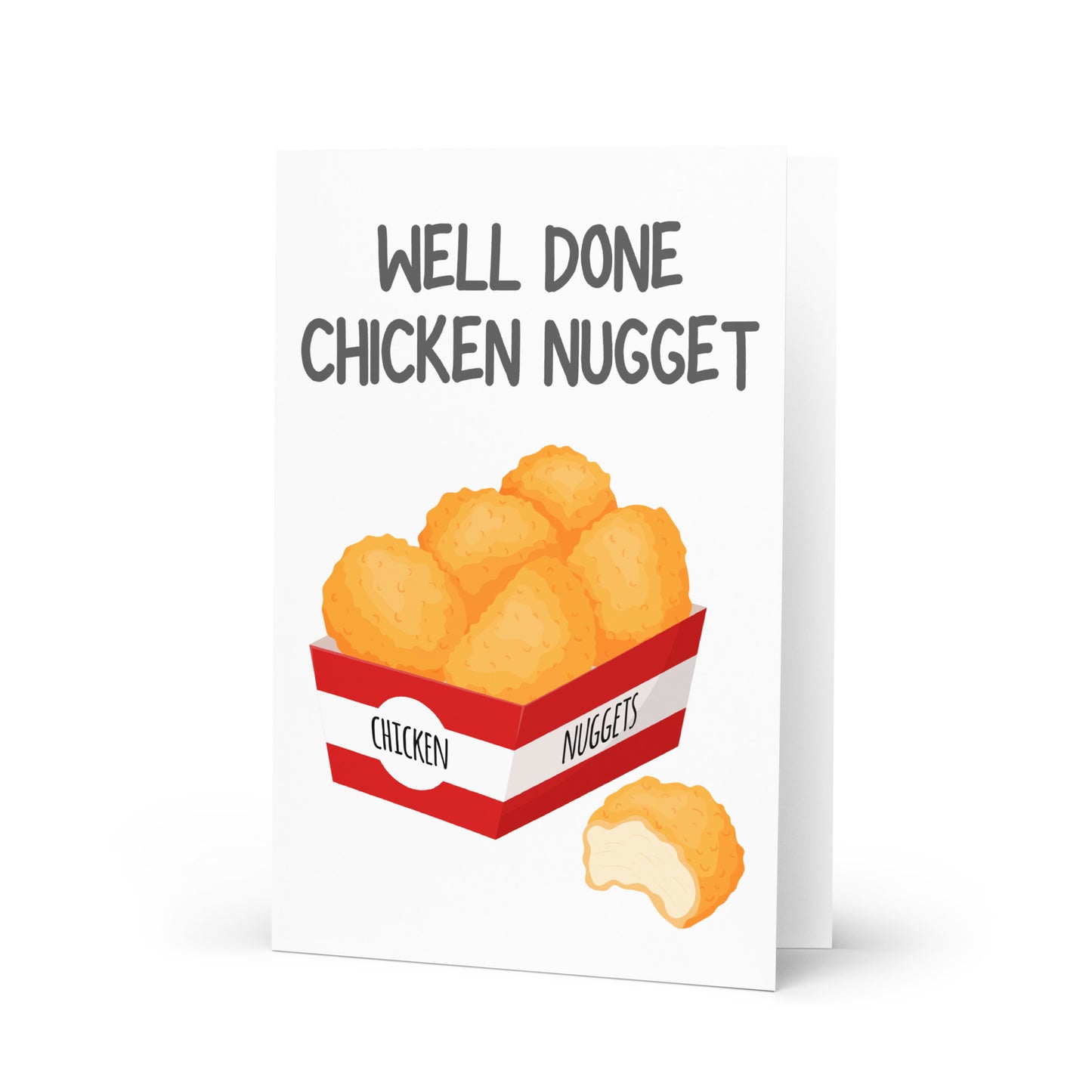 Well Done Chicken Nugget Congratulations Card