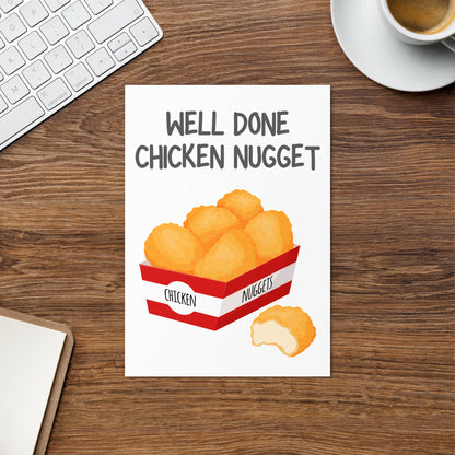 Well Done Chicken Nugget Congratulations Card