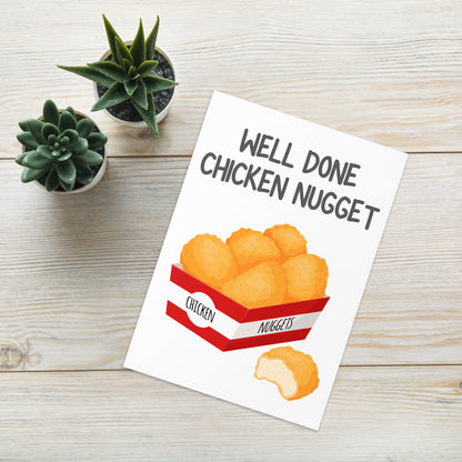 Well Done Chicken Nugget Congratulations Card