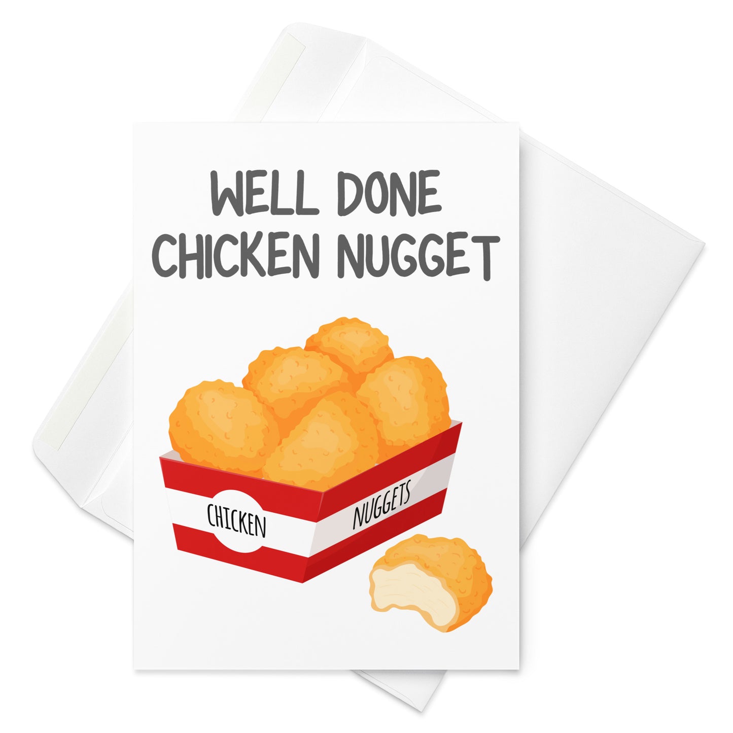 Well Done Chicken Nugget Congratulations Card