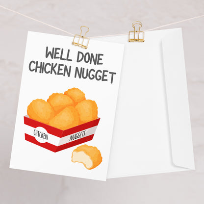 Well Done Chicken Nugget Congratulations Card