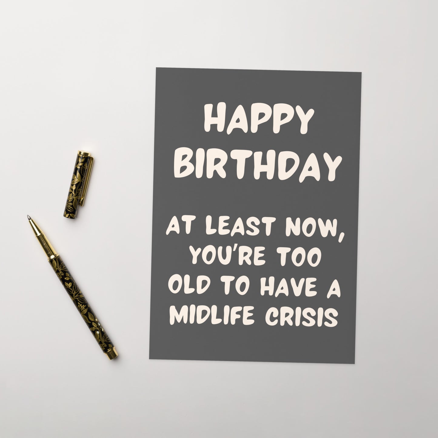 Midlife Crisis Funny Birthday Card