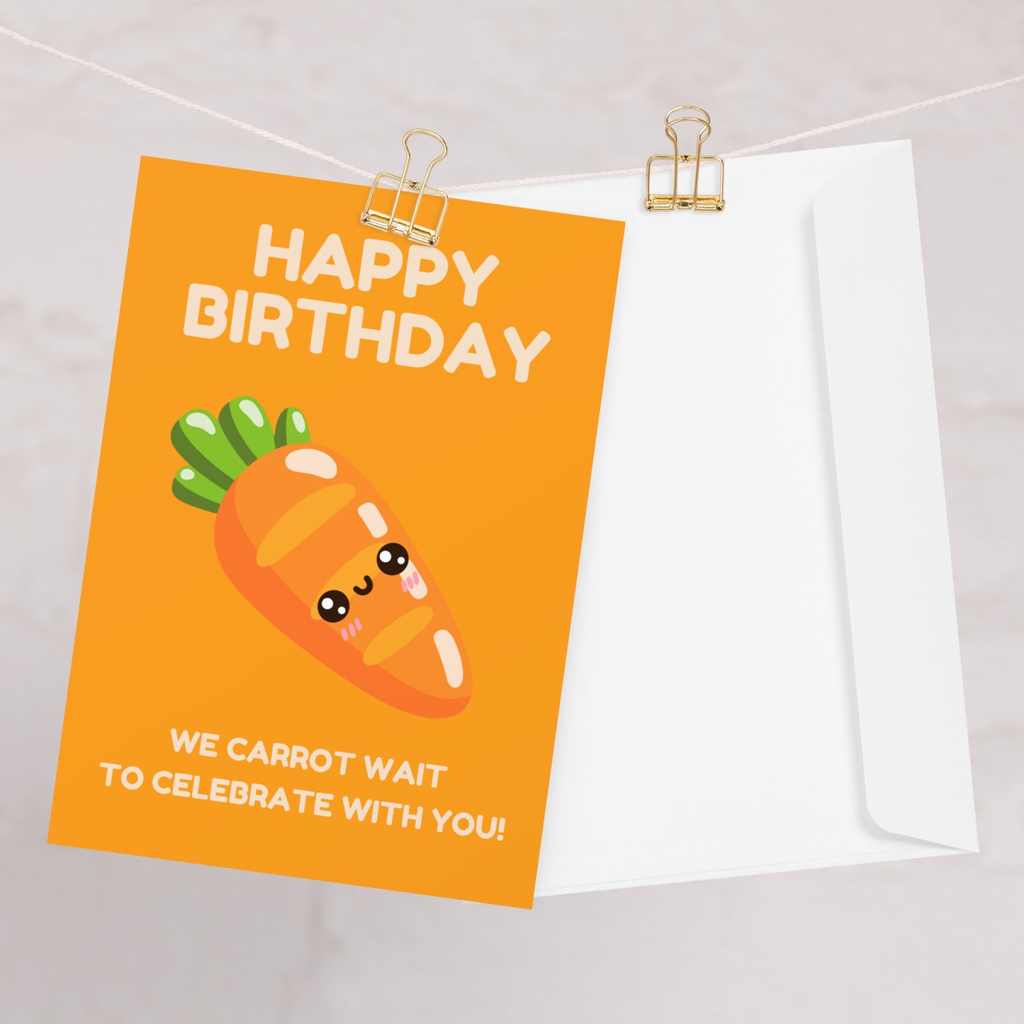 Carrot Wait To Celebrate Birthday Card