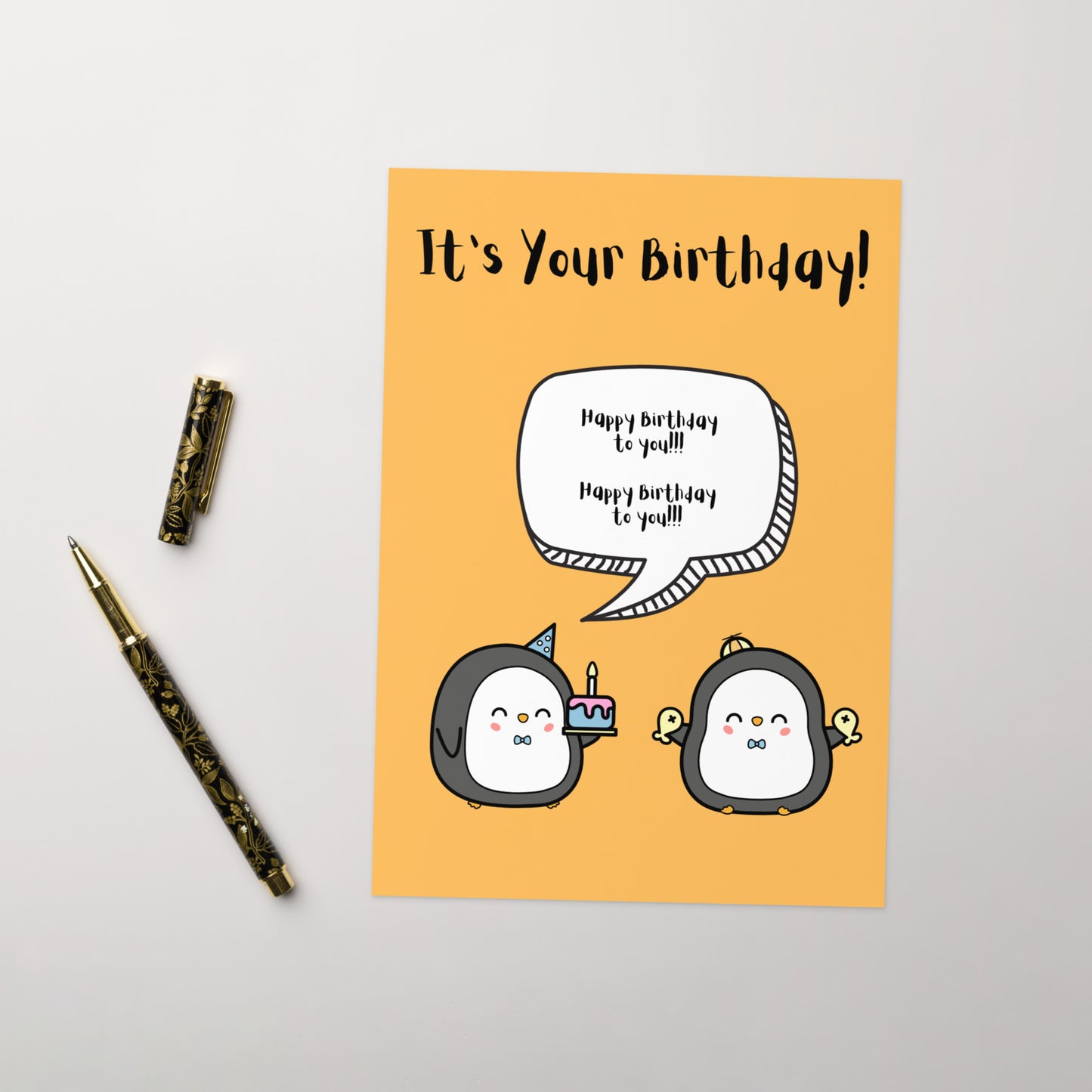 It's Your Birthday Penguin Card