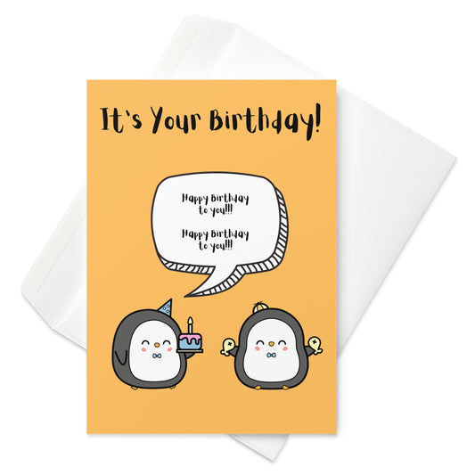 It's Your Birthday Penguin Card